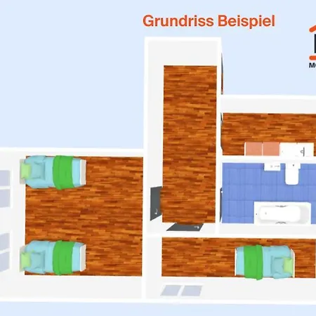 Apartamento Dkn - Ihr Zuhause Auf Zeit In - Vollmoebliert - Waschmaschine - Wlan - Naehe Leipziger Zoo *